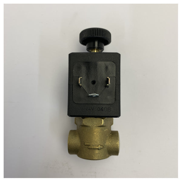 Marco Marine Solenoid Valve 24V 1/4inch 8mm R.I.NA. Certified with DIN Connector