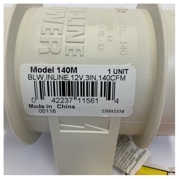 Rule 140M Hat İçi Deniz Üfleyici 3 İnç 12V Sintine Havalandırma Fanı
