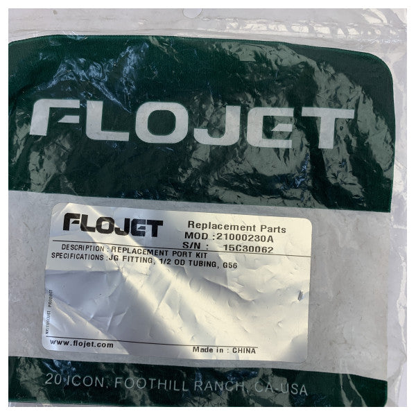 Flojet 21000230A raccordo John Guest 1/2 OD tubing - confezione da 2