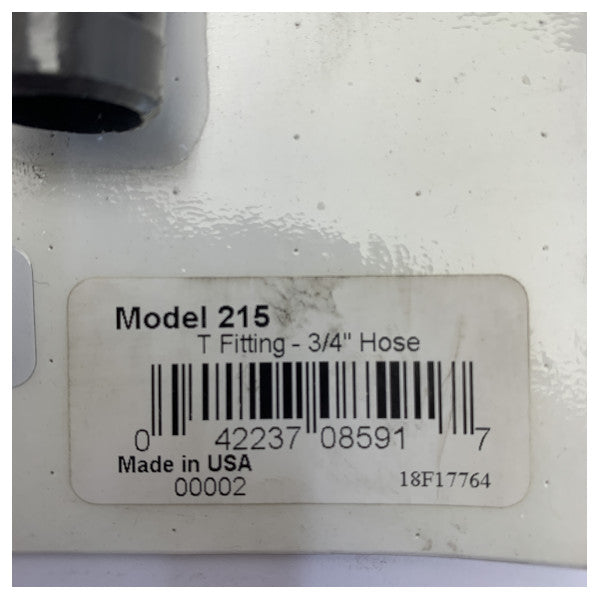 Rule 215 3/4inch 19mm T-Fitting Marine Hose Connector