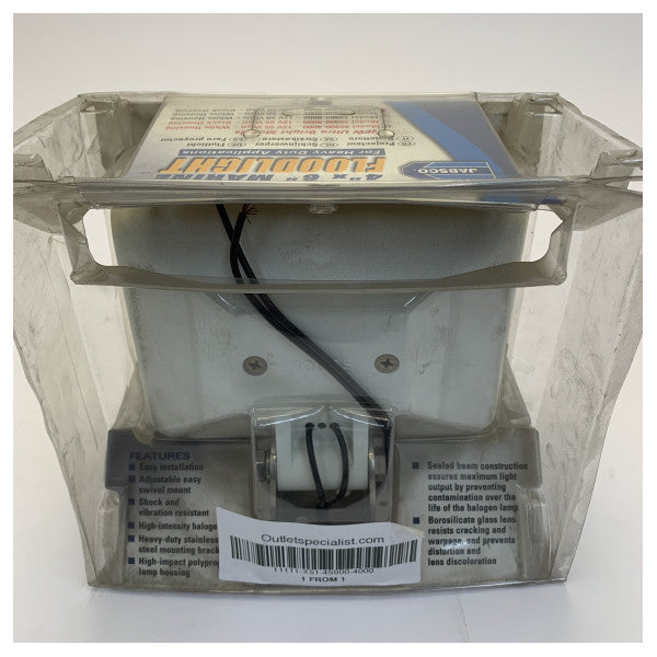 Jabsco 45900-4000 Projecteur de pont marin 12V blanc - projecteur de recherche à faisceau scellé