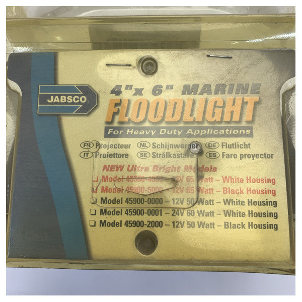 Jabsco 45900-5000 Projetor Marítimo 12V Preto - Feixe Largo