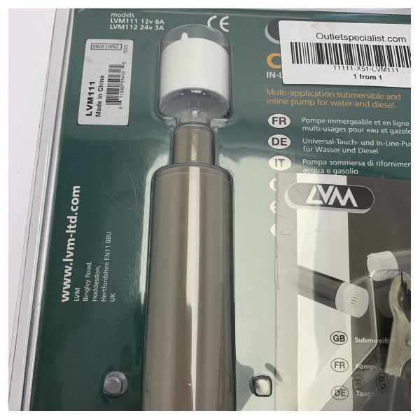 LVM Kongo 111 Submersible Högflödespump 12V - LVM111