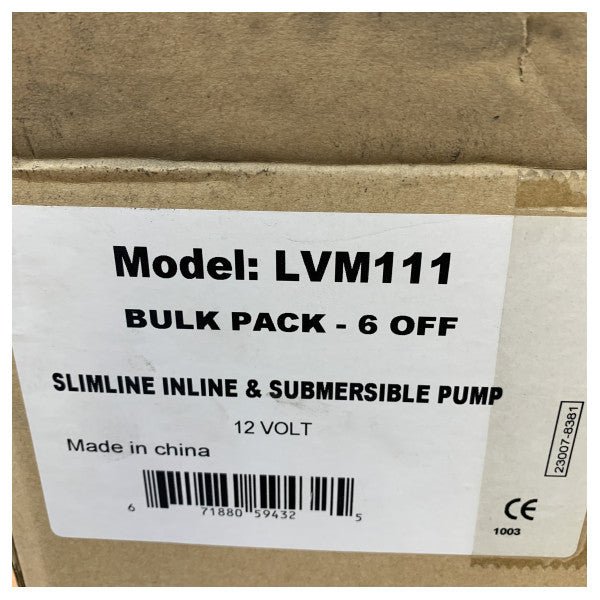 LVM Kongo 111 Submersible Högflödespump 12V - LVM111