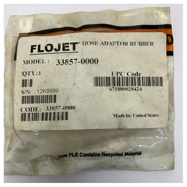 Flojet 33857-0000 Lige Slangeadapter Forbindelse