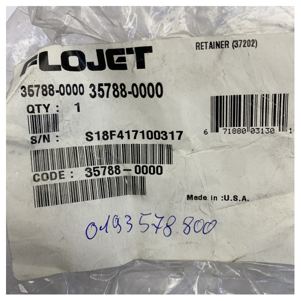Raccord de retenue de pompe marine Flojet 35788-0000