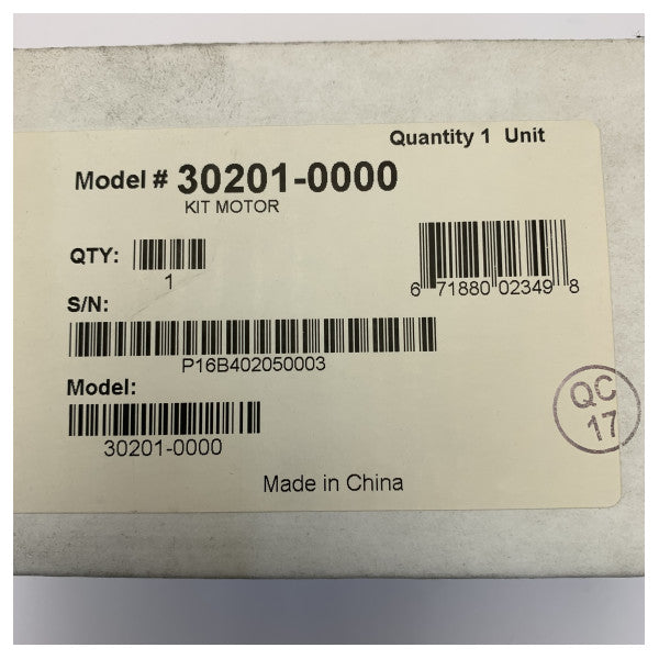 Jabsco 30201-0000 Marinpumpmotorkit 12V för PAR 37215