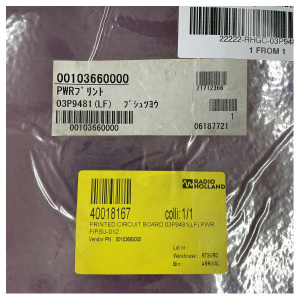 Furuno NavNet 3D Chart Radar PCB 03P9481(LF) Unidade de Alimentação PSU-012