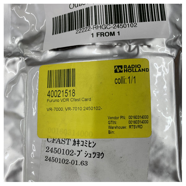 Tarjeta Furuno CFast de 1 GB para VR-7000 y VR-7010 VDR - 2450102