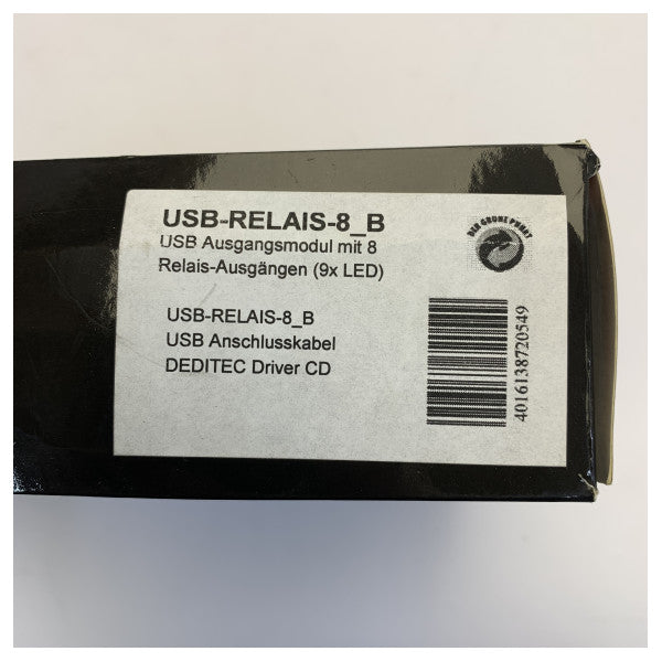 Deditec USB-RELAIS-8_B 8-kanavainen USB-relelähtömoduuli - Uusi