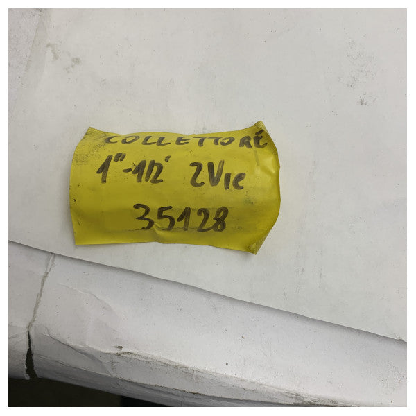 Holdbar 1/2 tommers messing dobbel utløpssamler for marin kjøle- og varmesystemer