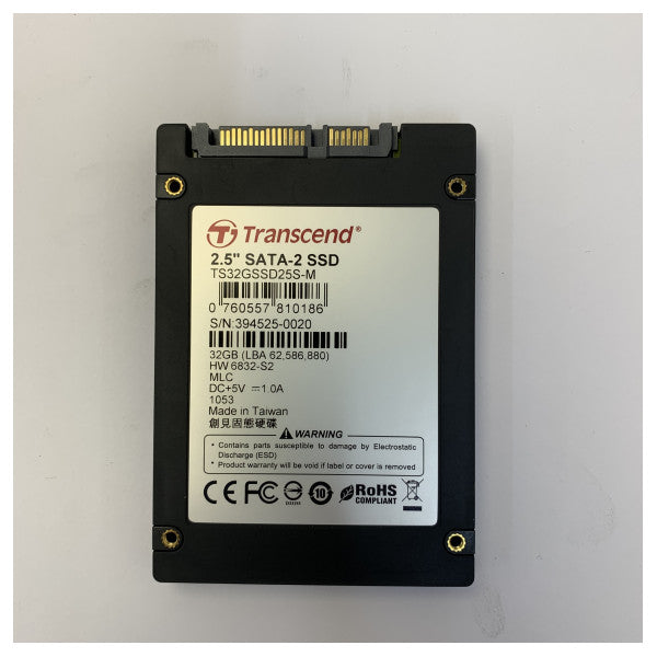 Transcend 32GB 2.5\" SATA SSD MLC interni SSD pogon TS32GSSD25S-M