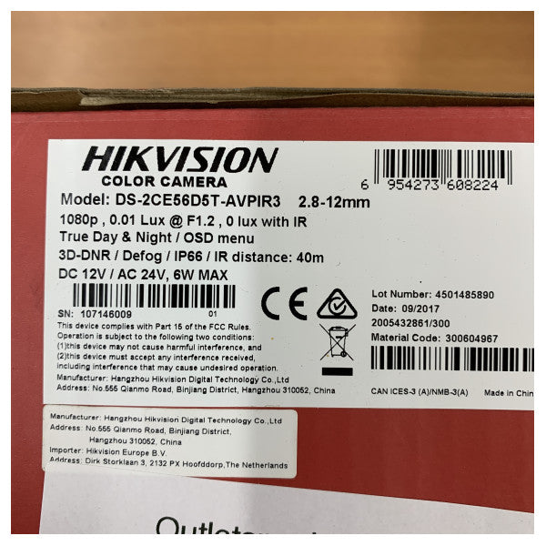 Dacom Dome HD Varifocal Marine Security Camera A1730348 - DS-2CE56D5T-AV