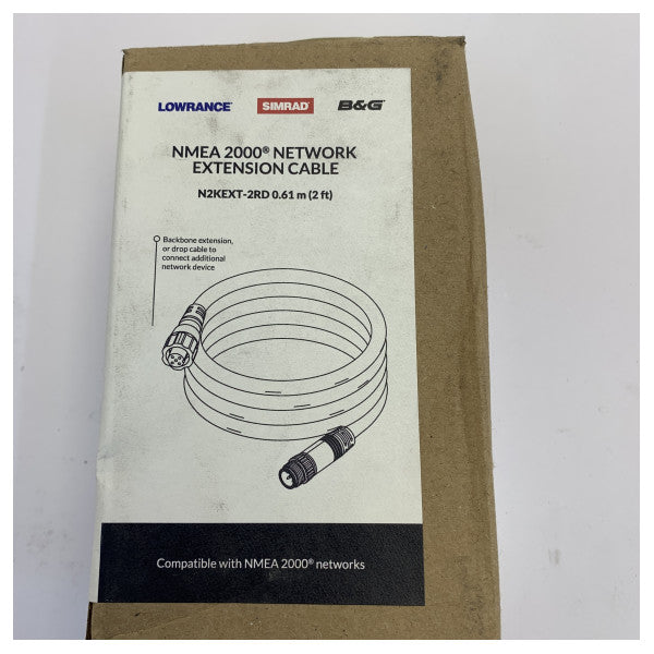 Cable de extensión para backbone NMEA 2000 Navico N2KEXT-2RD - 0,6 m (2 pies)