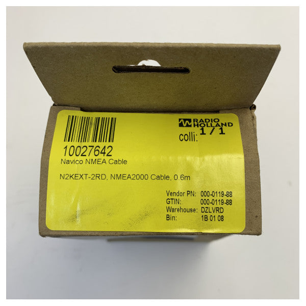 Cable de extensión para backbone NMEA 2000 Navico N2KEXT-2RD - 0,6 m (2 pies)