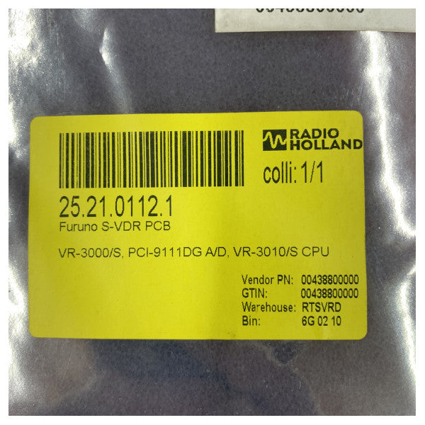 Furuno VR-3000/S S-VDR PCB PCI-9111DG A/D VR-3010/S CPU ploča