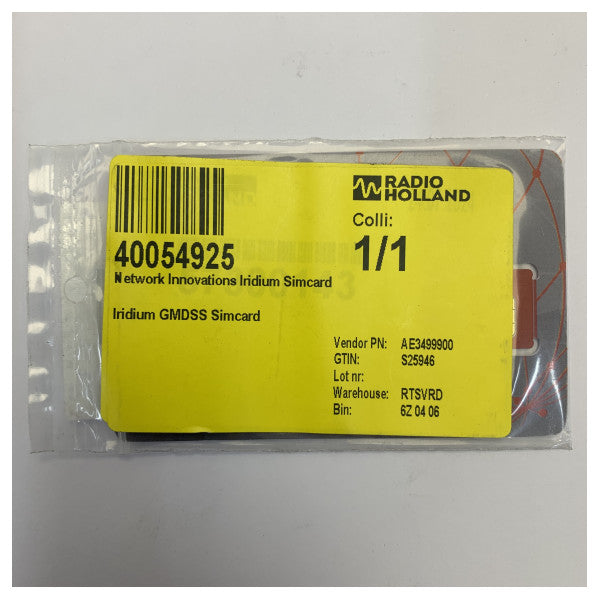 بطاقة SIM للاتصال عبر الأقمار الصناعية Iridium GMDSS - AE3499900
