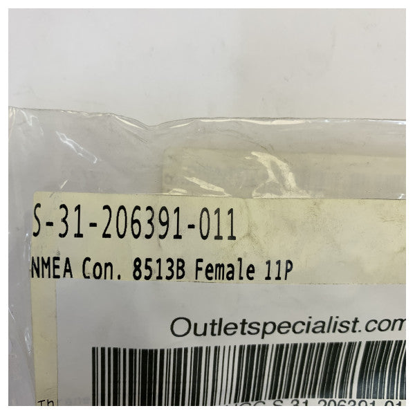Cobham SAILOR 100/800/900 VSAT NMEA Connector 8513B Female 11-Pin