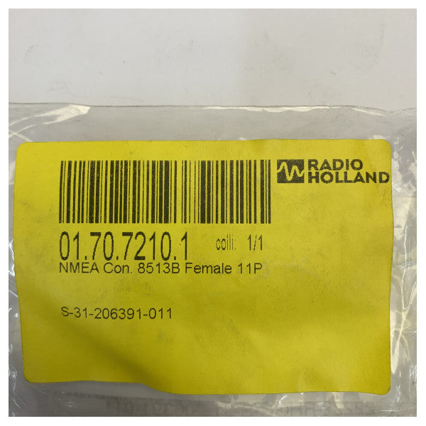 Cobham SAILOR 100/800/900 VSAT NMEA Connector 8513B Female 11-Pin