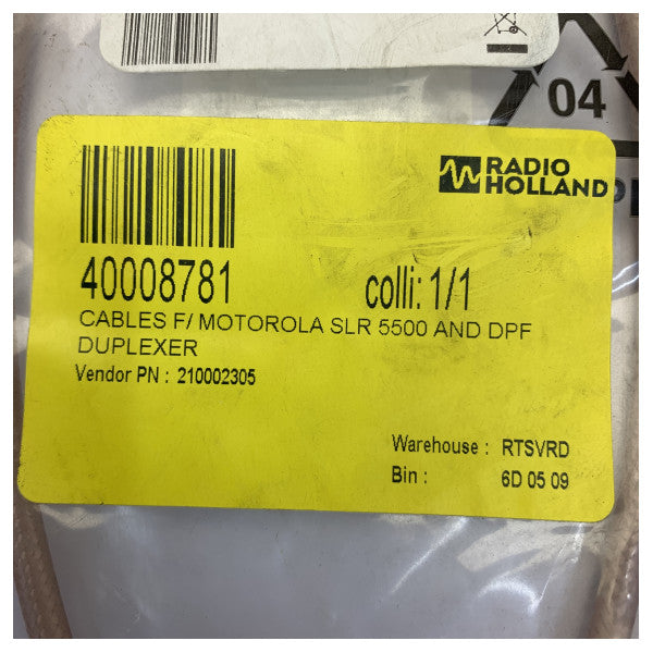 Amphenol Procom RF-koaksiaalikaapelisarja Motorola SLR5000:lle ja DPF-duplekserille