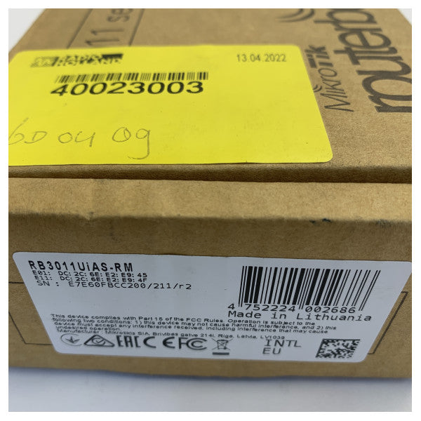 MikroTik RB3011UiAS-RM RouterBoard 10x Gigabit-Ports 1U-Rackmount-Router