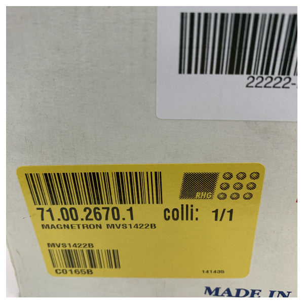 Furuno MVS1422B magnetron X-bånd 6 kW 9380–9440 MHz komponent til marineradar