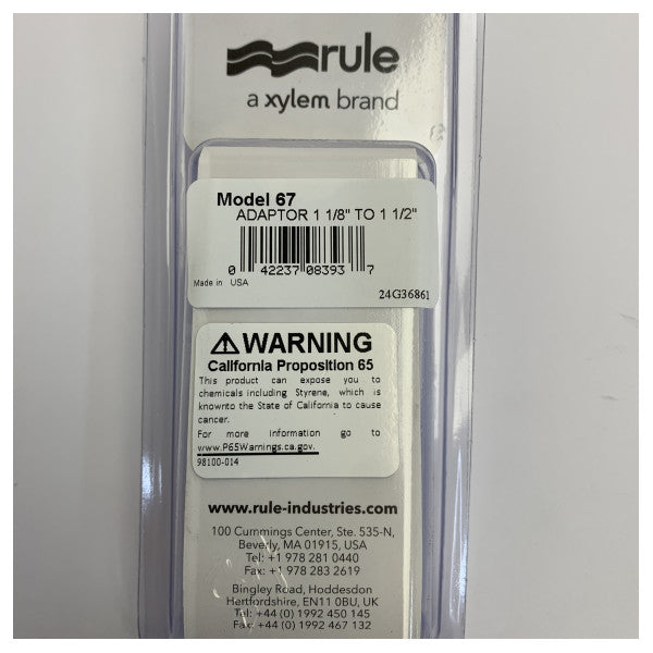 وصلة سباكة مستقيمة من Rule Marine مقاس 1-1/2 بوصة إلى 1-1/8 بوصة - الجزء 67