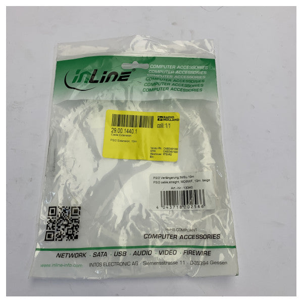 PS/2 Extension Cable 10m - Keyboard & Mouse M/F Extension - Radio Holland 29.00.1440.1