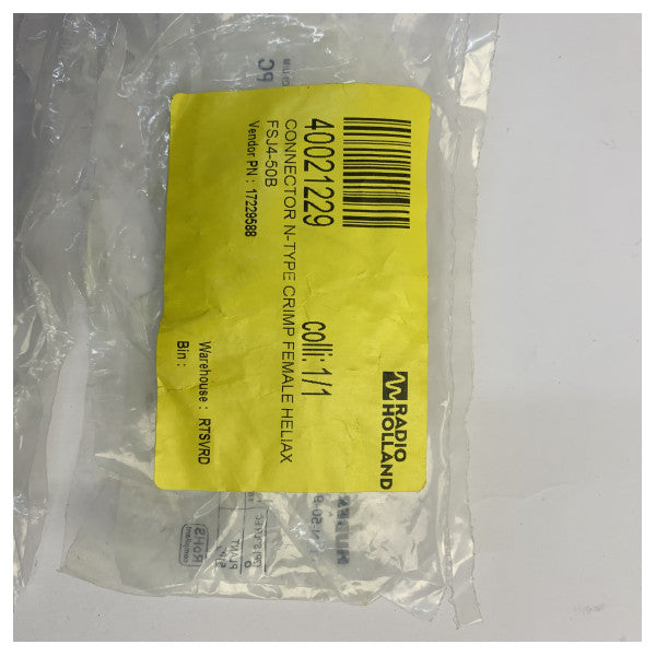 Huber+Suhner N-Type Female Crimp RF-Anschluss 11_N-50-9-9/033_-E