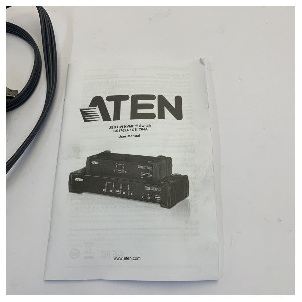 Aten CS1762A 2-Port USB DVI KVMP Switch with Audio and Cables