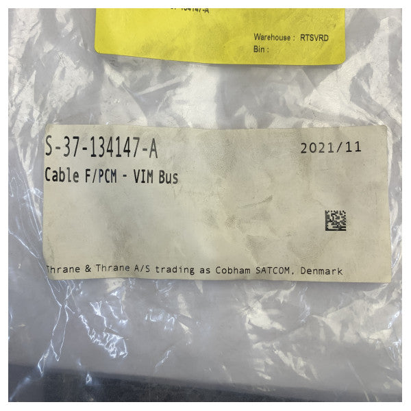 Cobham 37-134147-A PCM-VIM Bus D-Sub Data Cable