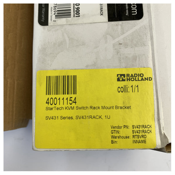 StarTech SV431RACK 1U Rack Mount Bracket for SV431 Series KVM Switch