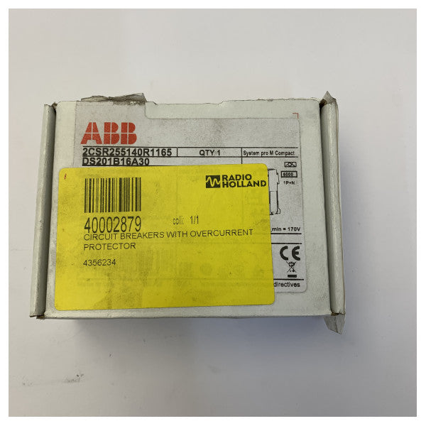 ABB DS201 B16 A30 RCBO Interruptor automático diferencial 1P+N 16A 30mA