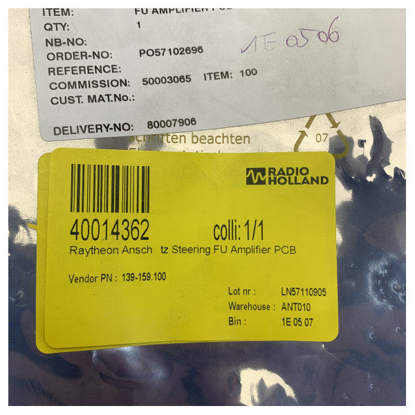 Плата морської електроніки Raytheon 139-159-100 - нова, не використана