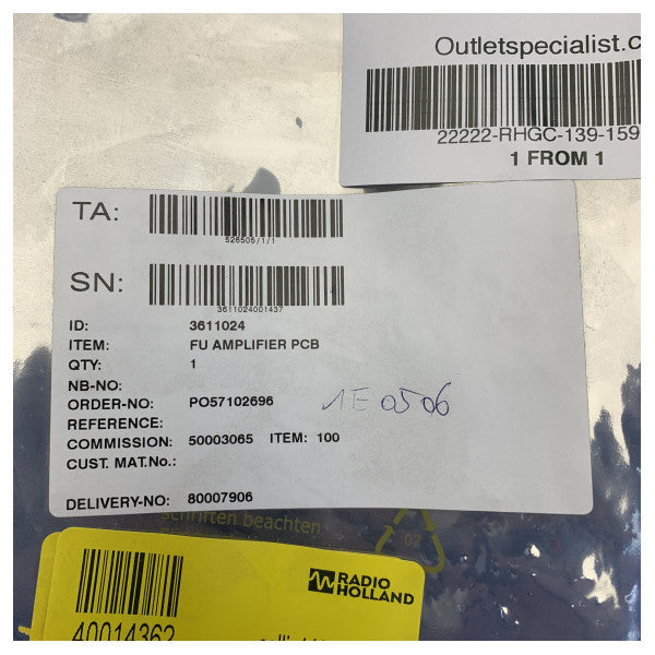 Плата морської електроніки Raytheon 139-159-100 - нова, не використана