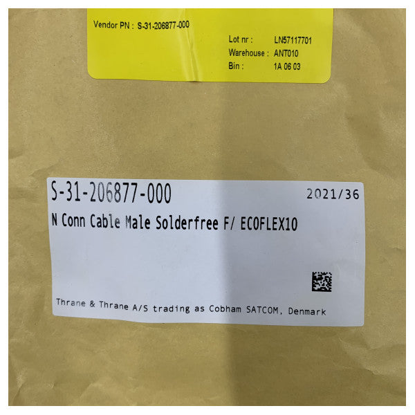 Connettore coassiale RF Cobham S-31-206877-000