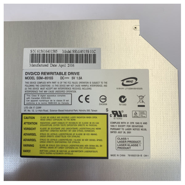 Lite-On Slim Line intern DVD-RW optisk stasjon - 11458 datamaskinkomponent