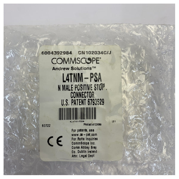 موصل HUBER+SUHNER L4TNM-PSA-N(M) المحوري RF من نوع N ذكر