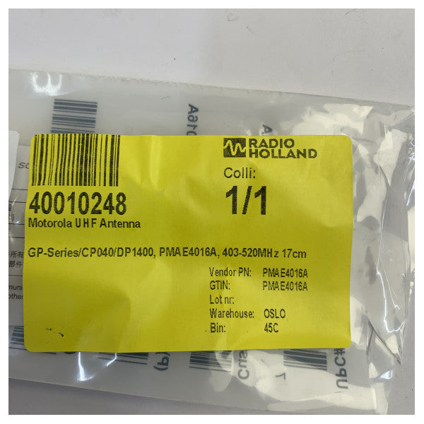 Motorola PMAE4016A UHF-Stabantennne 403-520 MHz