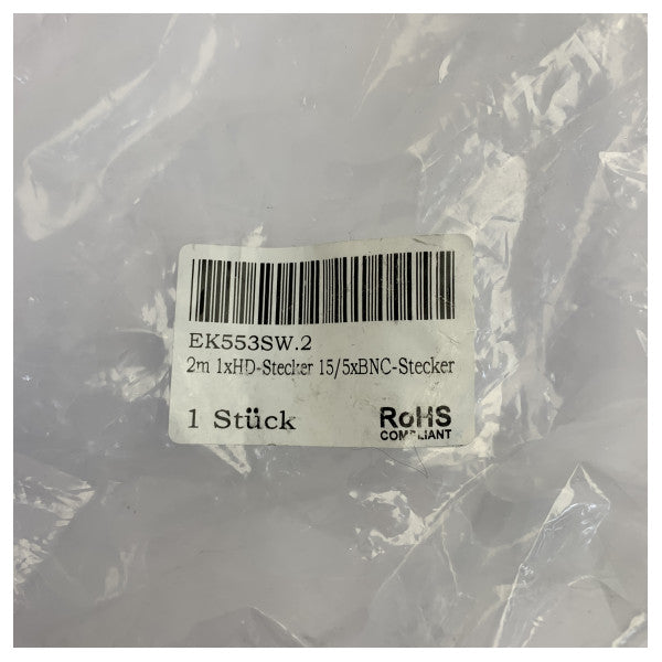 EK553SW-2 Marine RGBHV-Videokabel - VGA-auf-BNC-Computermonitorkabel - 2 m