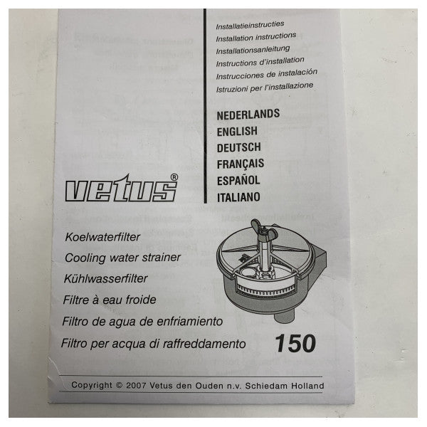 Vetus Rohwasserfilter Typ 150 Eingang �285mm - FILTER150