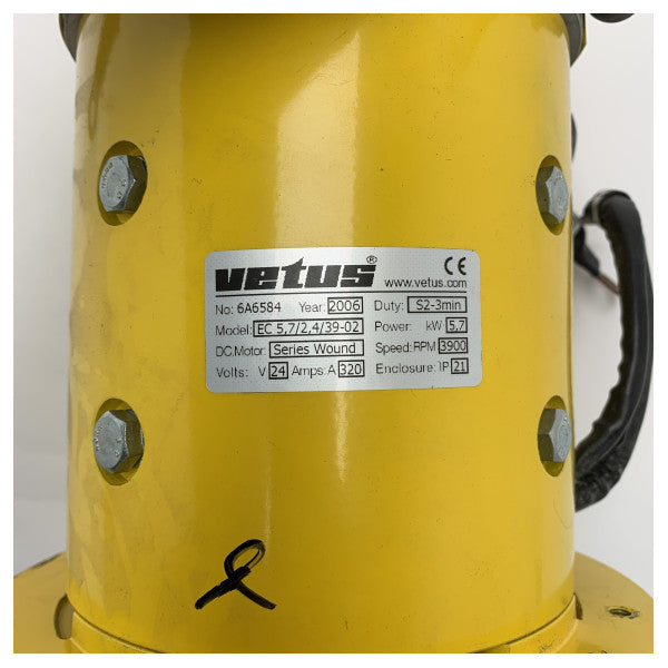 محرك كهربائي بحري Vetus SET0159-G 5.7kW 24V لجهاز الدفع BOW9524