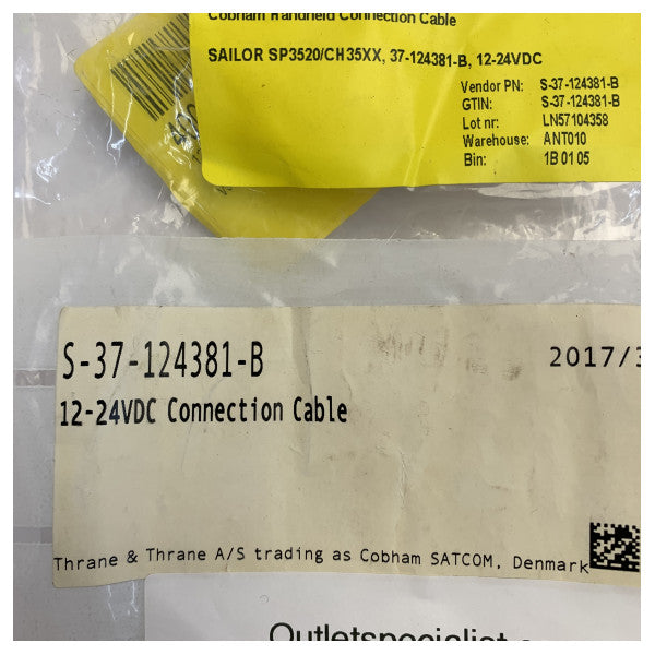 Câble de connexion d’alimentation Cobham Sailor SP3520 CH35XX S-37-124381-B