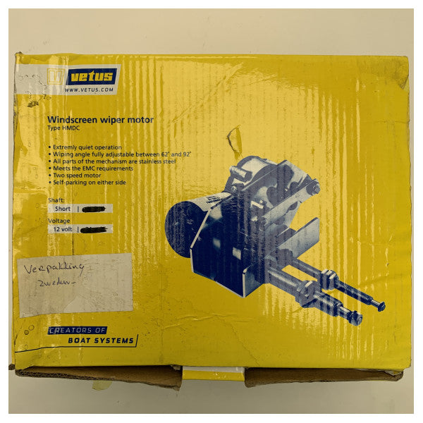 Vetus HDM12DS 12V Marine Vinduesvisker Motor
