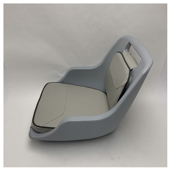 Vetus Grey Pilot BoatSeat with Cushions White Outdoor