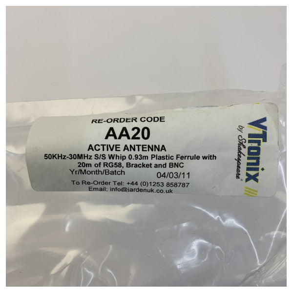 McMurdo Navtex Antenna attiva ANA1 Shakespeare AA20