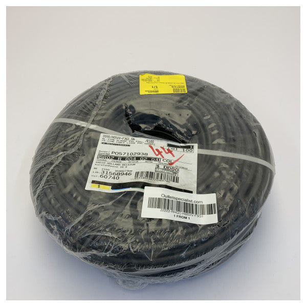 Cooselec H05VV-F 3G 1.5mm 100m fleksibel strømkabel, svart