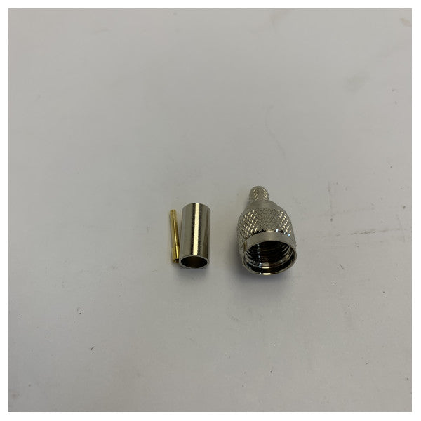 Conector RF macho Telegärtner UHF PL259 para cravar em cabo coaxial RG58 RG58C/U 50 Ohm