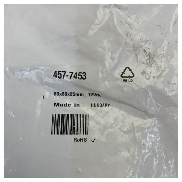 Ebm-papst 8412NH Axiallüfter 12VDC 80x80x25mm 79m³/h 2.1W