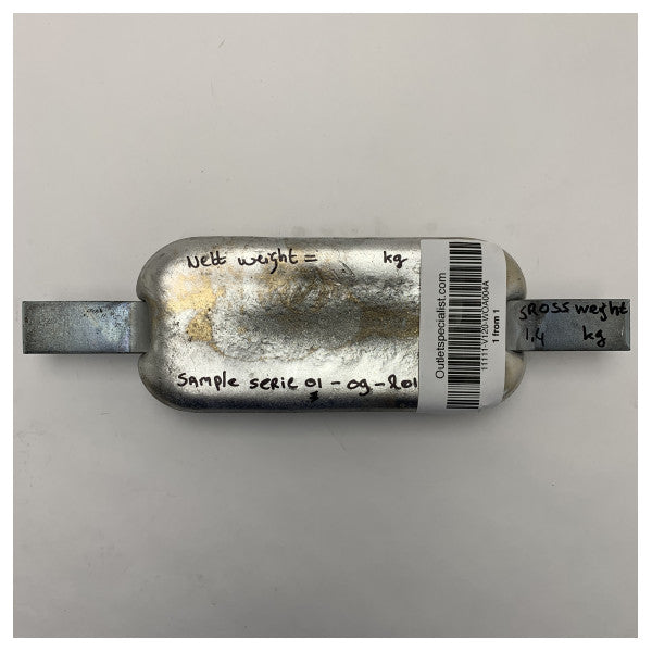 Vetus WOA004A Цинков аноден блок за морска корозионна защита, за заваряване 1.45KG